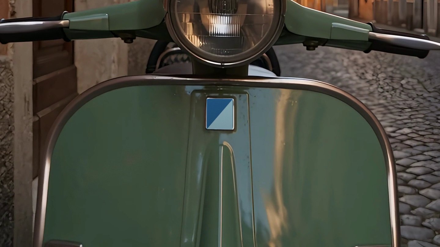 The same legshield, painted and clean